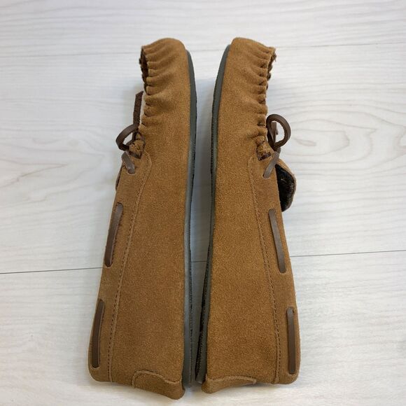 Goodfellow & Co Mens Topher Moccasin Slippers Chestnut Brown 8 House Shoes main image 4